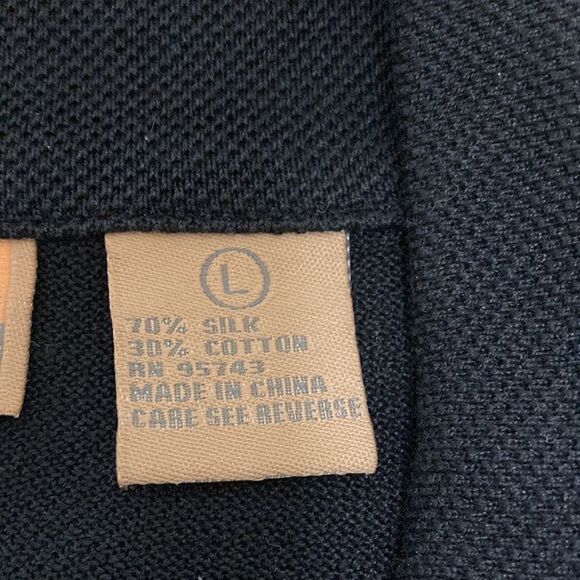 Bobby Chan Men’s Collared Silk Blend Black Short Sleeve Golf Shirt. Size Medium - Picture 7 of 8